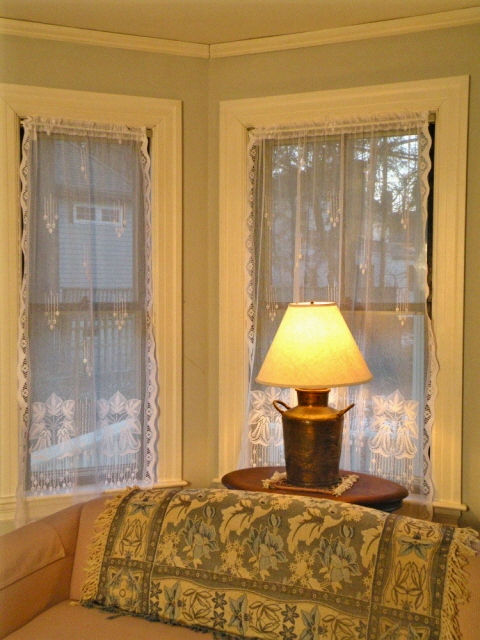 Meadow Lily Curtains in Parlor